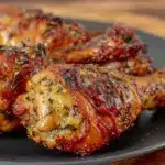 crispy air fryer chicken drumsticks - featured image