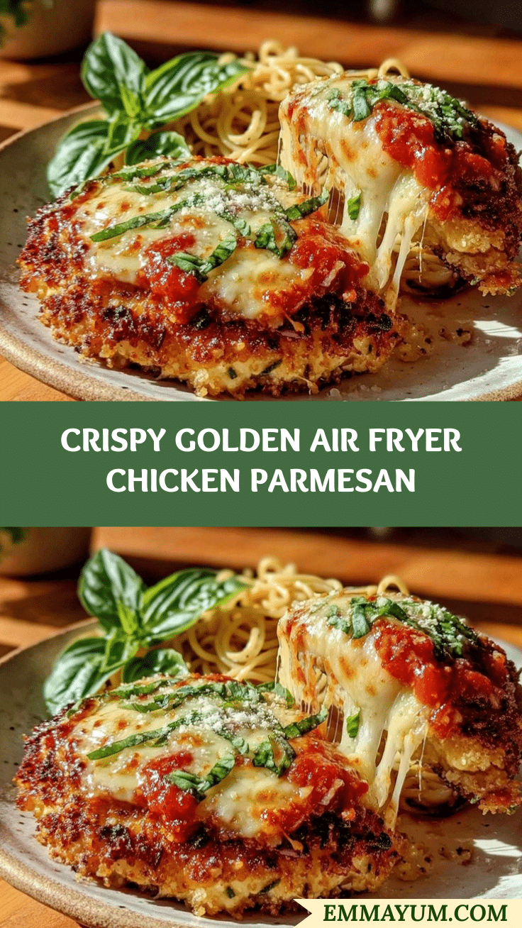 crispy air fryer chicken parmesan recipe