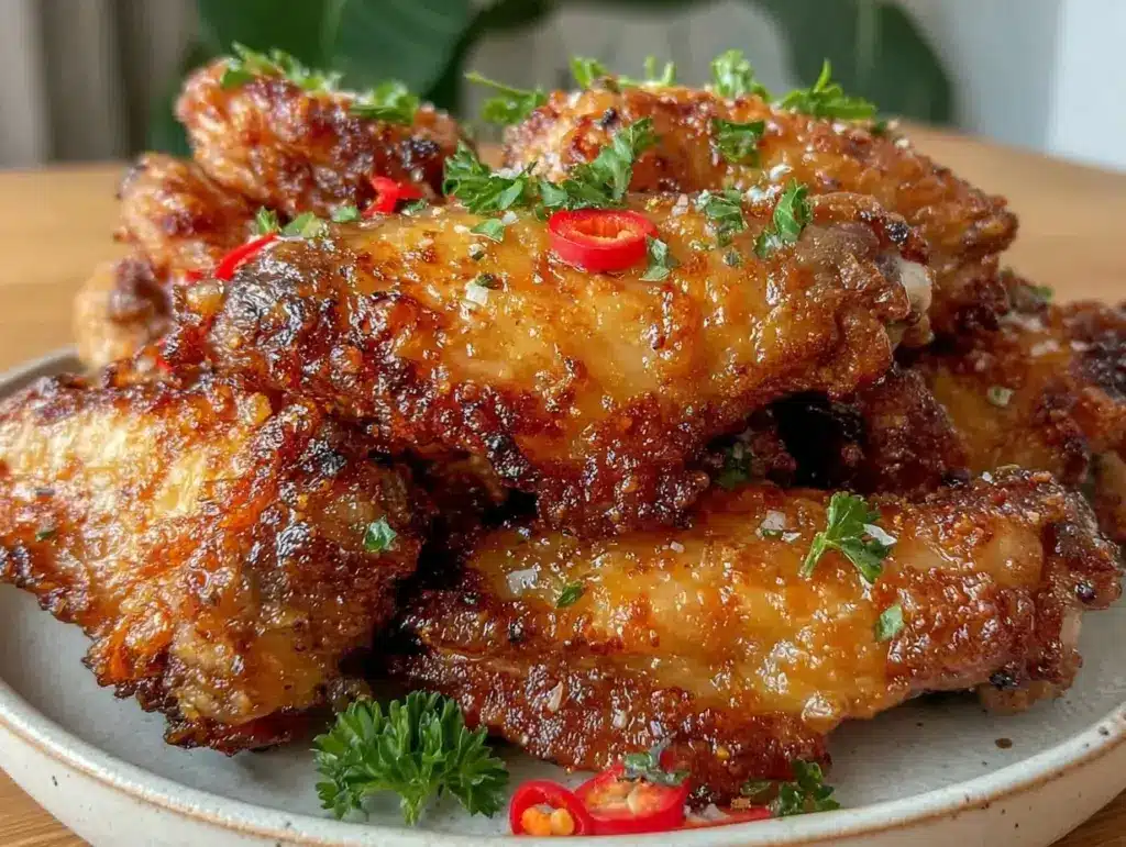 crispy air fryer chicken wings - featured image