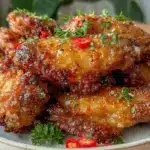 crispy air fryer chicken wings - featured image