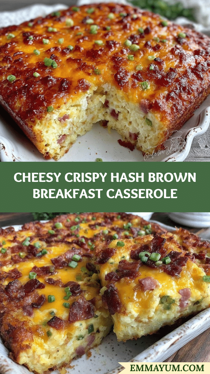crispy cheesy hash brown breakfast casserole recipe