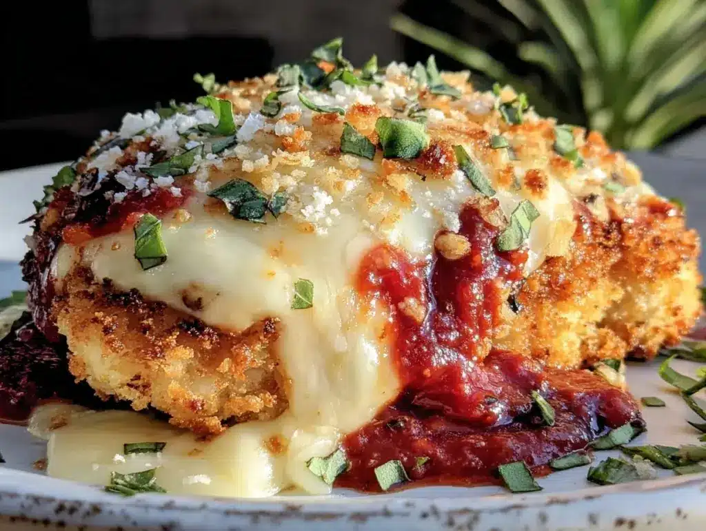 crispy oven-baked chicken parmesan - featured image