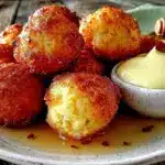 crispy oven-baked hush puppies - featured image