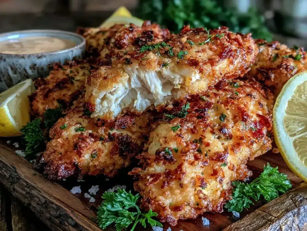 crispy oven-fried buttermilk chicken tenders - featured image