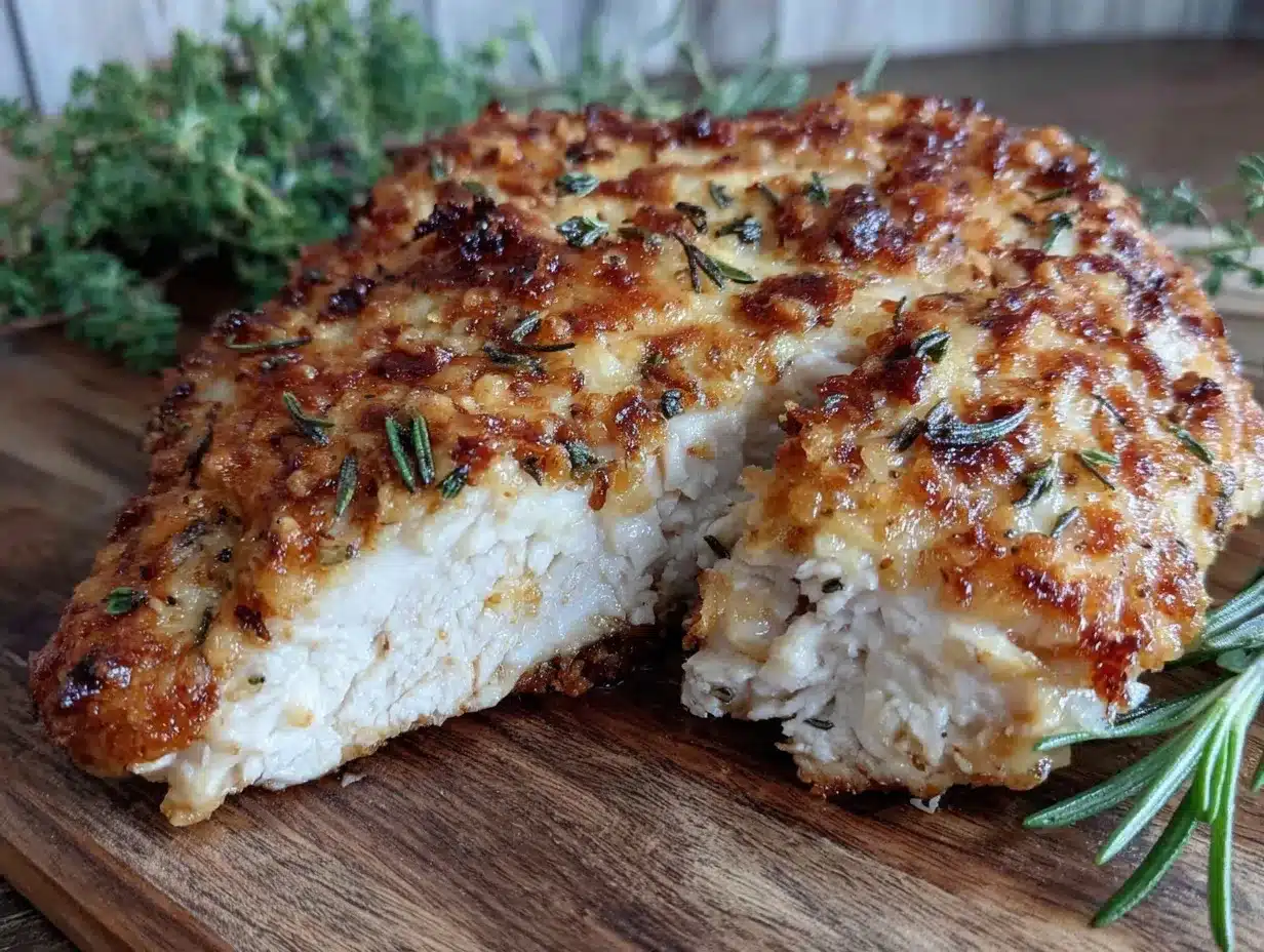 crispy parmesan crusted chicken breast preparation steps