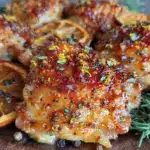 crispy sheet pan lemon pepper chicken thighs - featured image