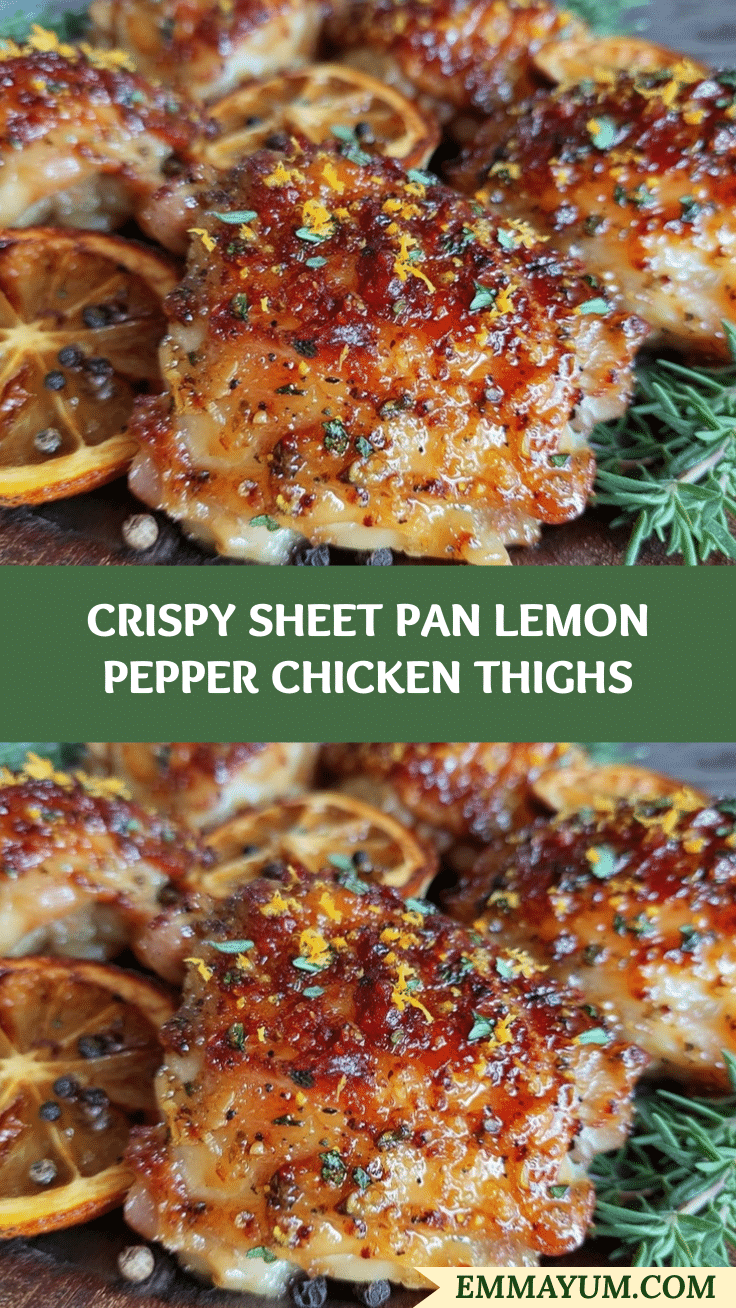 crispy sheet pan lemon pepper chicken thighs recipe