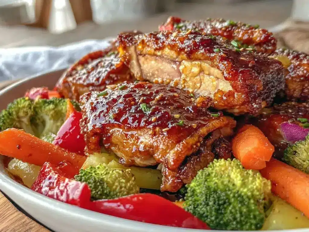 crispy sheet pan teriyaki chicken - featured image