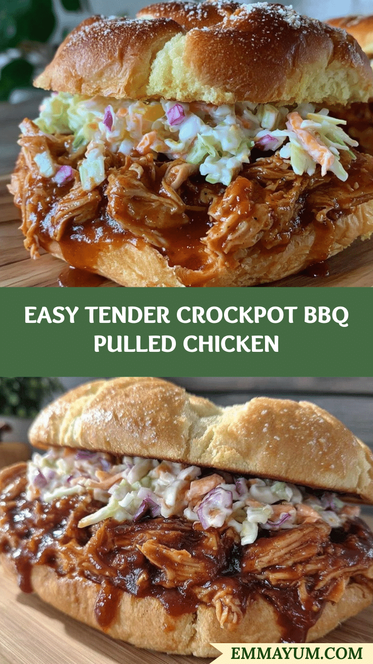 crockpot bbq pulled chicken sandwiches recipe