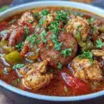 crockpot chicken and sausage gumbo - featured image