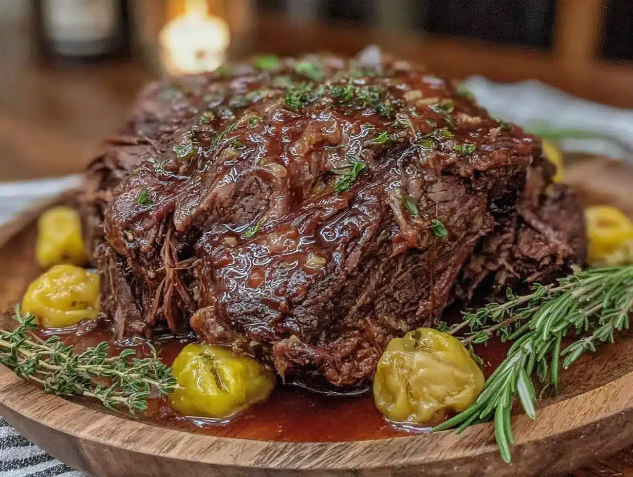 Crockpot Mississippi Pot Roast preparation steps