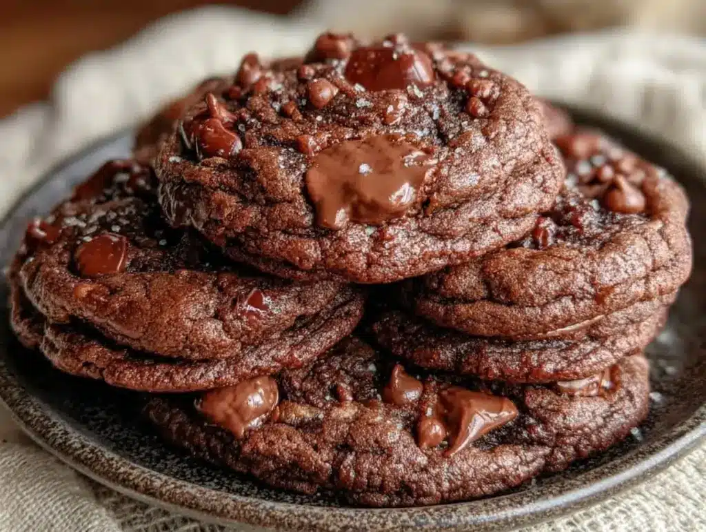 double chocolate chip cookies - featured image