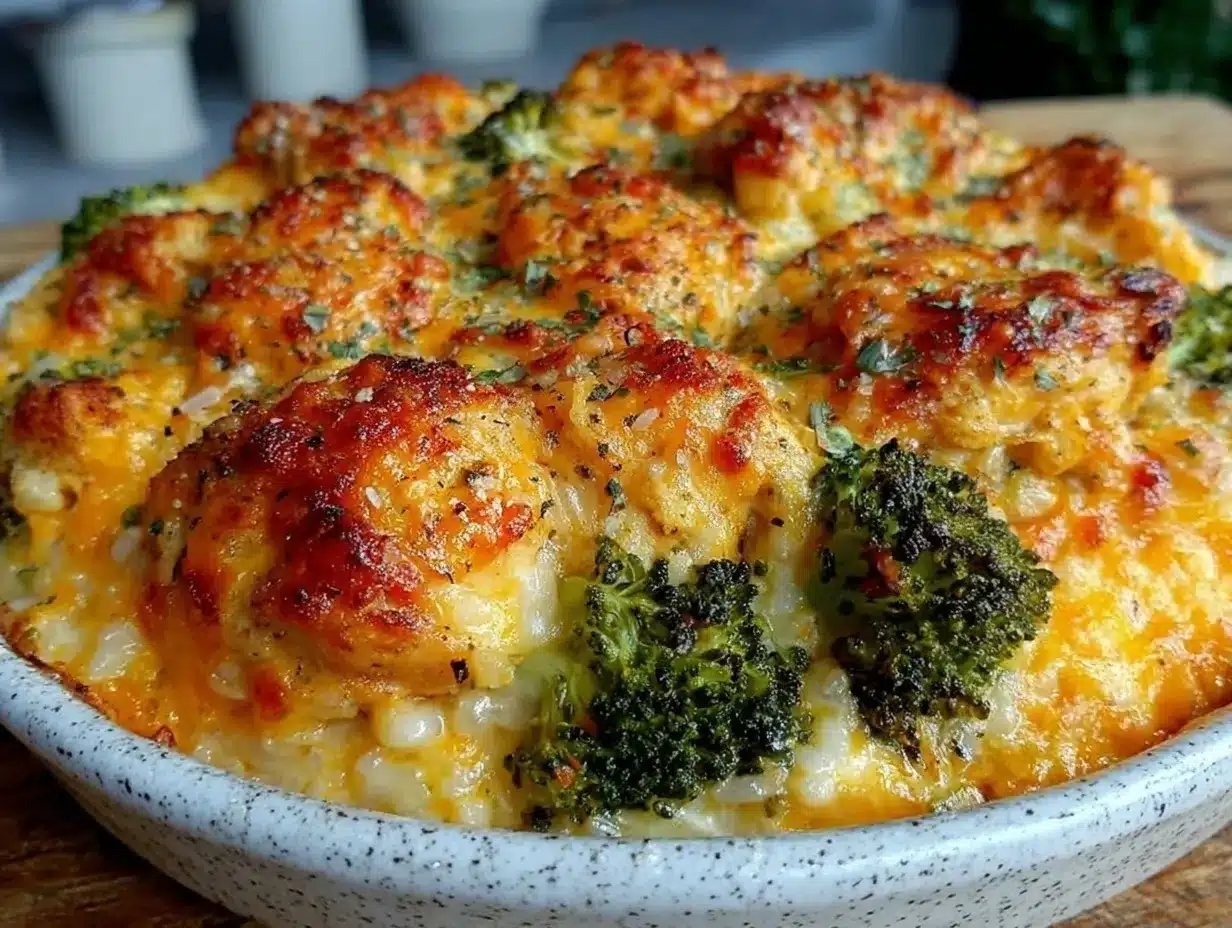easy cheesy chicken broccoli rice casserole preparation steps