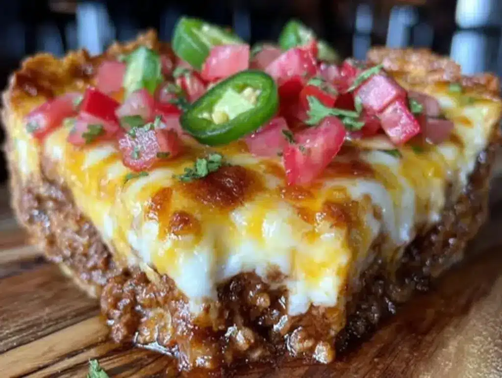 easy cheesy skillet beef taco casserole - featured image