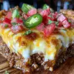 easy cheesy skillet beef taco casserole - featured image