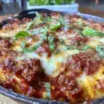 easy cheesy skillet lasagna - featured image