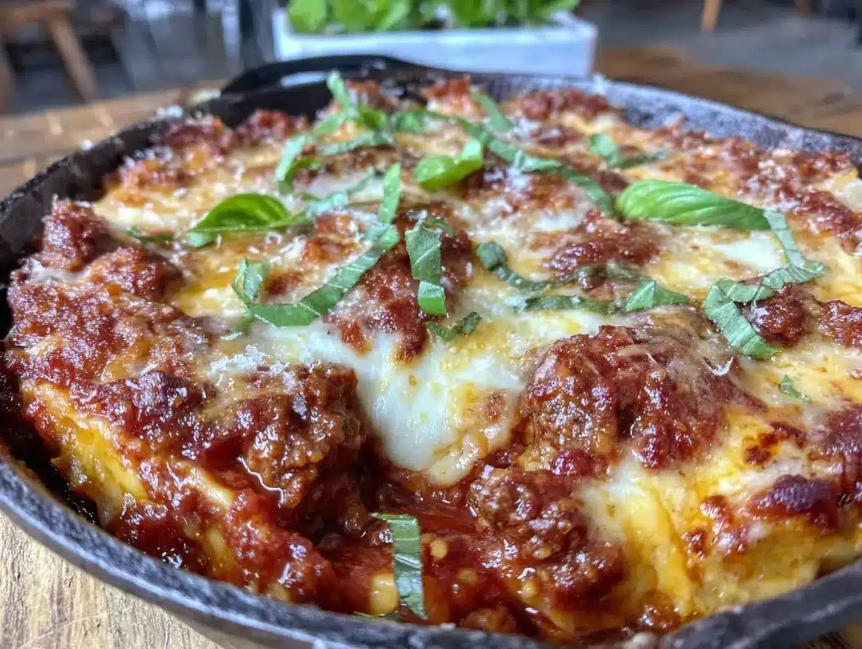 easy cheesy skillet lasagna preparation steps