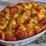 easy chicken and stuffing casserole - featured image