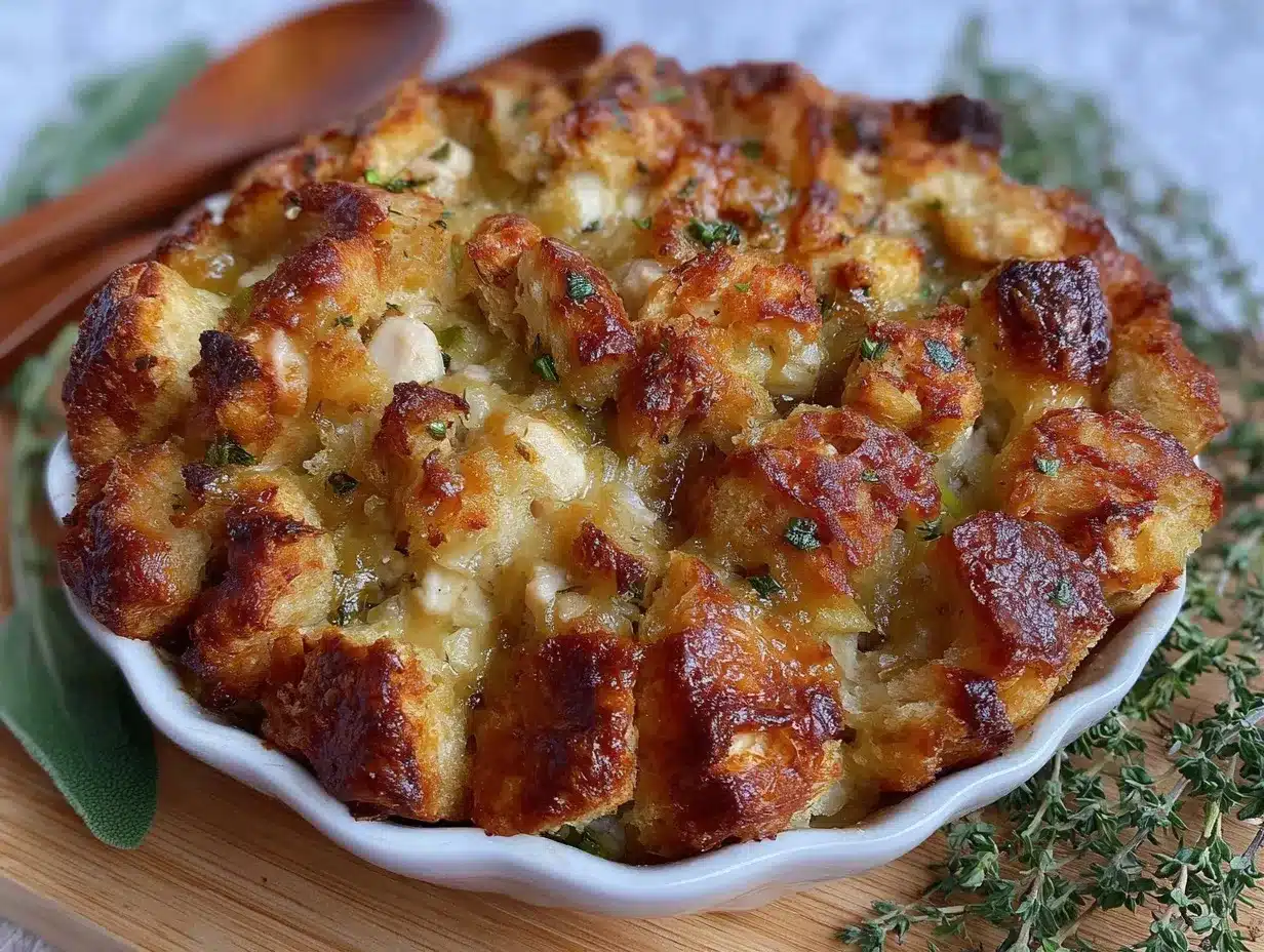 easy chicken and stuffing casserole preparation steps