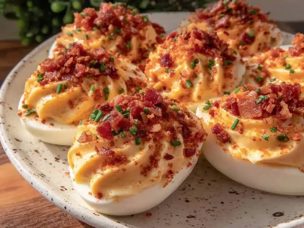 easy creamy deviled eggs - featured image