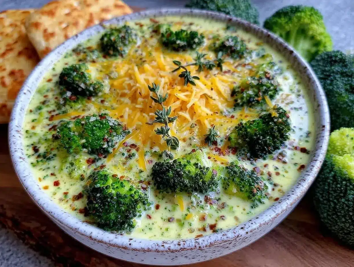 easy crockpot broccoli cheddar soup preparation steps