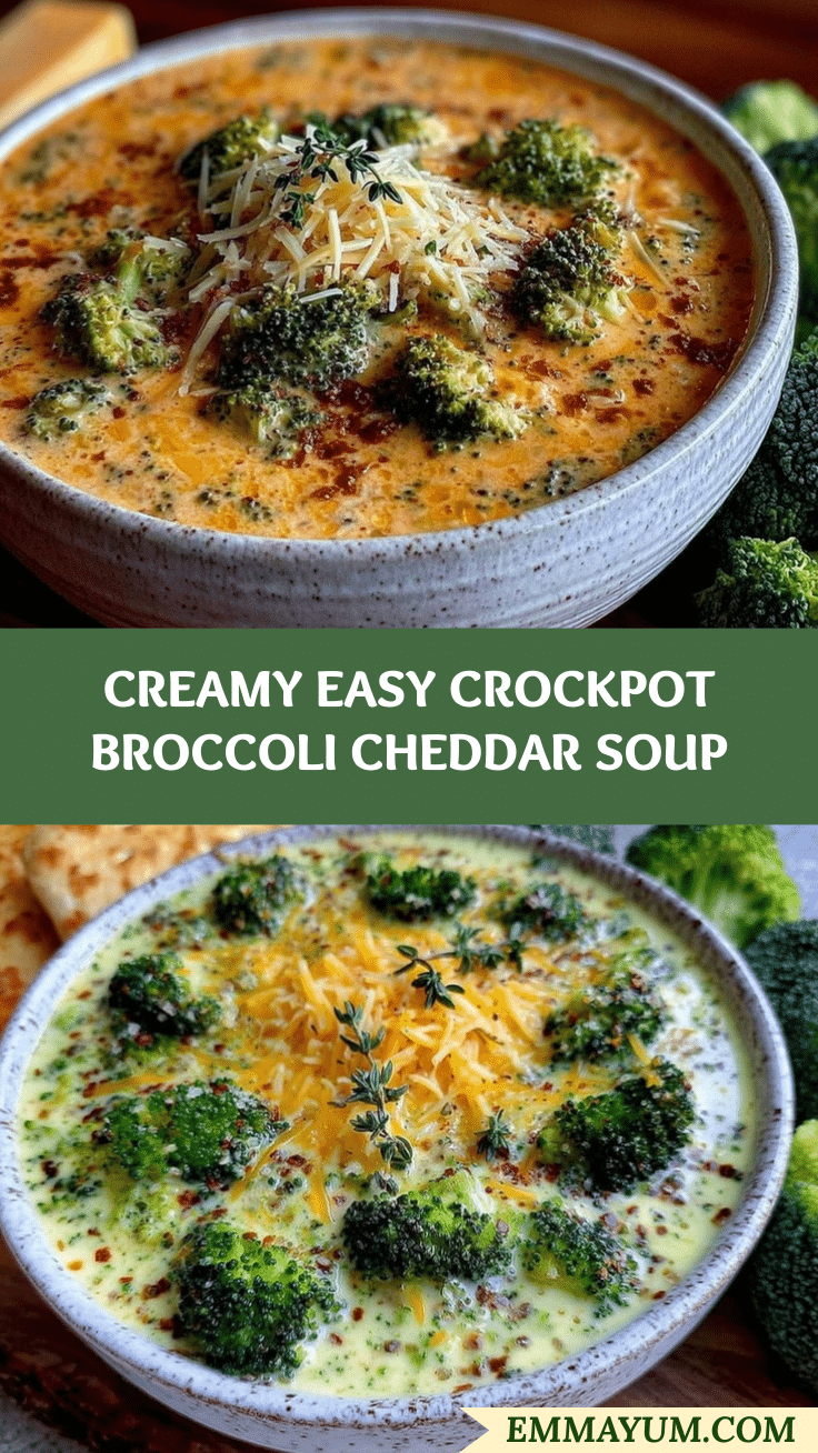 easy crockpot broccoli cheddar soup recipe