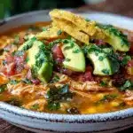 easy crockpot chicken tortilla soup - featured image