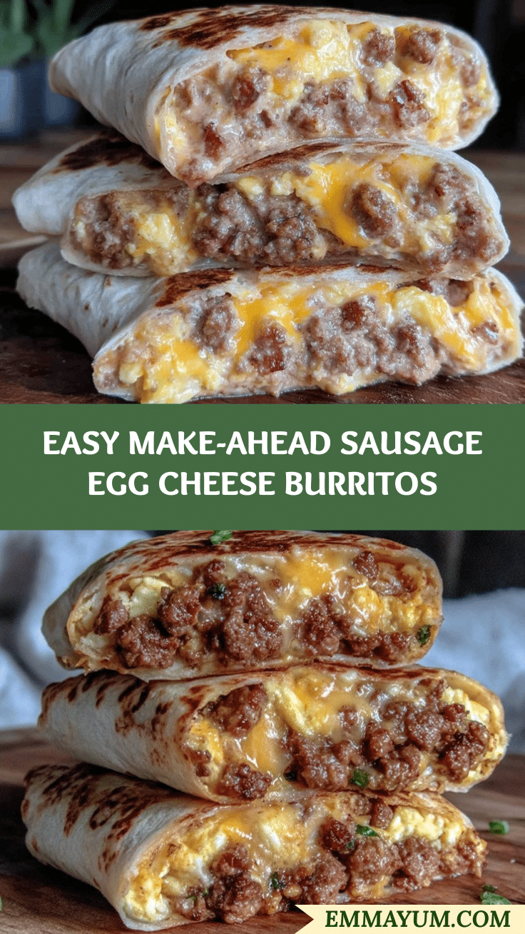 easy make-ahead sausage egg and cheese burritos recipe