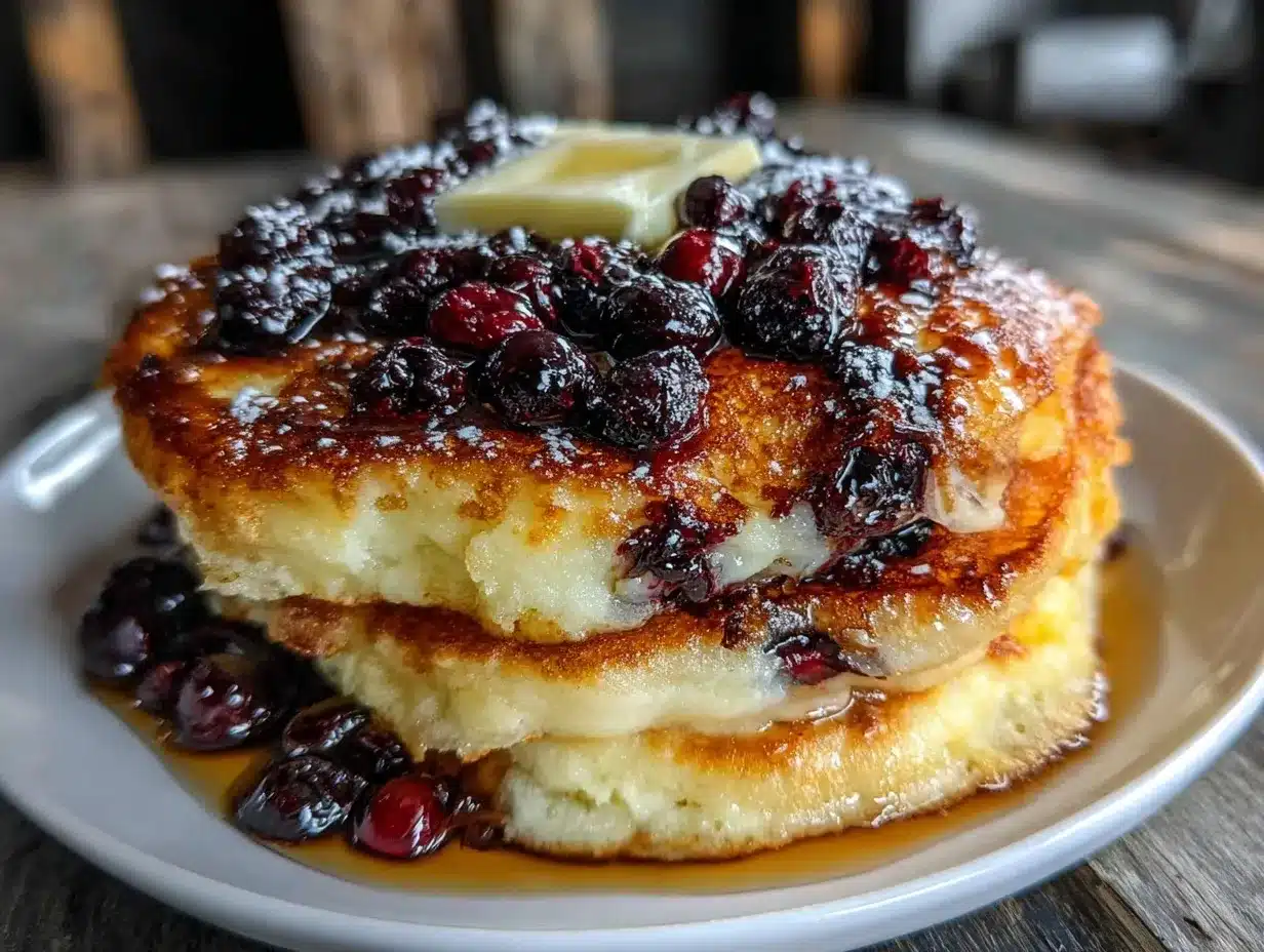 fluffy blueberry pancakes preparation steps