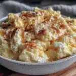 fluffy easy microwave scrambled eggs mug recipe - featured image