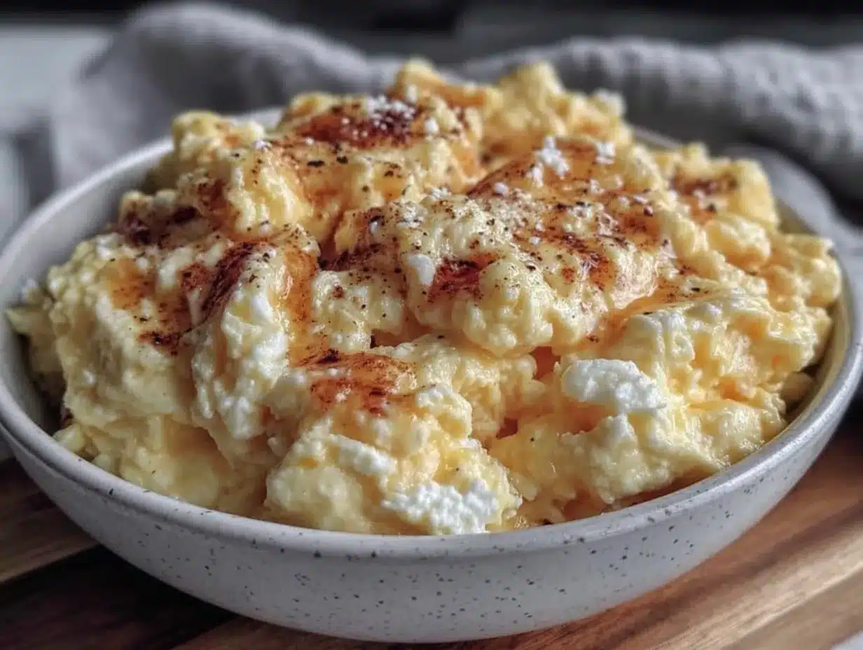 fluffy easy microwave scrambled eggs mug recipe preparation steps