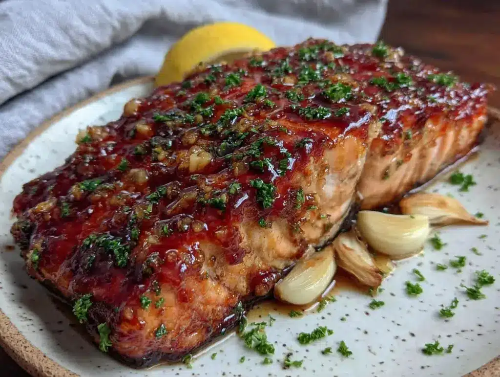 honey garlic glazed salmon - featured image