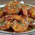honey garlic glazed shrimp - featured image
