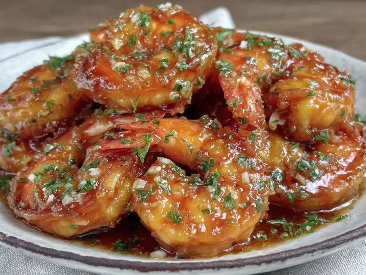honey garlic glazed shrimp preparation steps