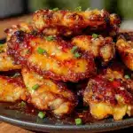 honey sriracha chicken wings - featured image