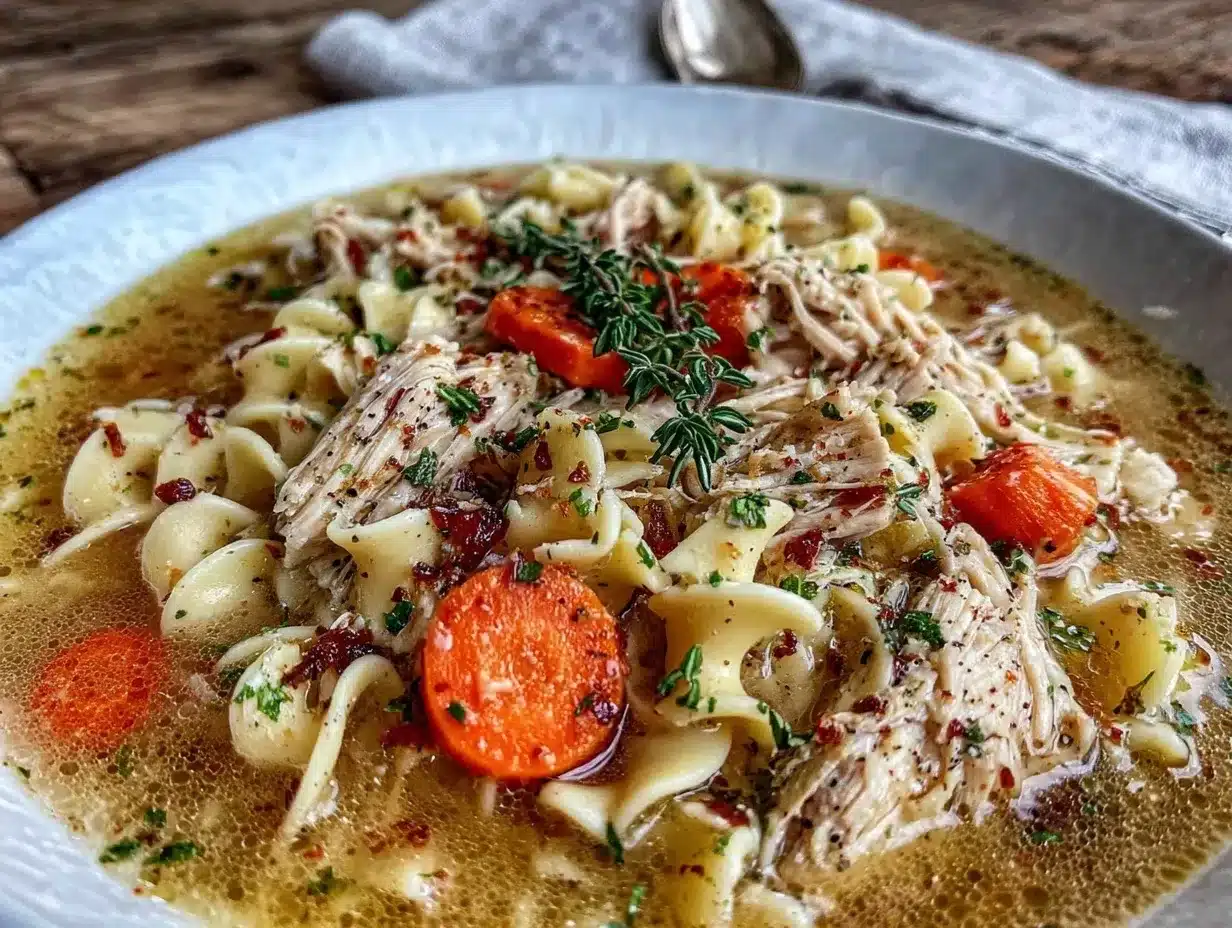 instant pot chicken noodle soup preparation steps