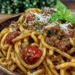 instant pot spaghetti and meat sauce - featured image