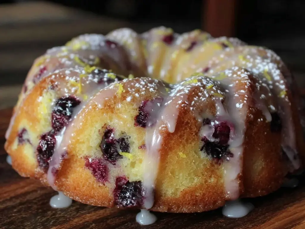 lemon blueberry bundt cake - featured image