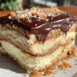 no bake chocolate eclair cake - featured image