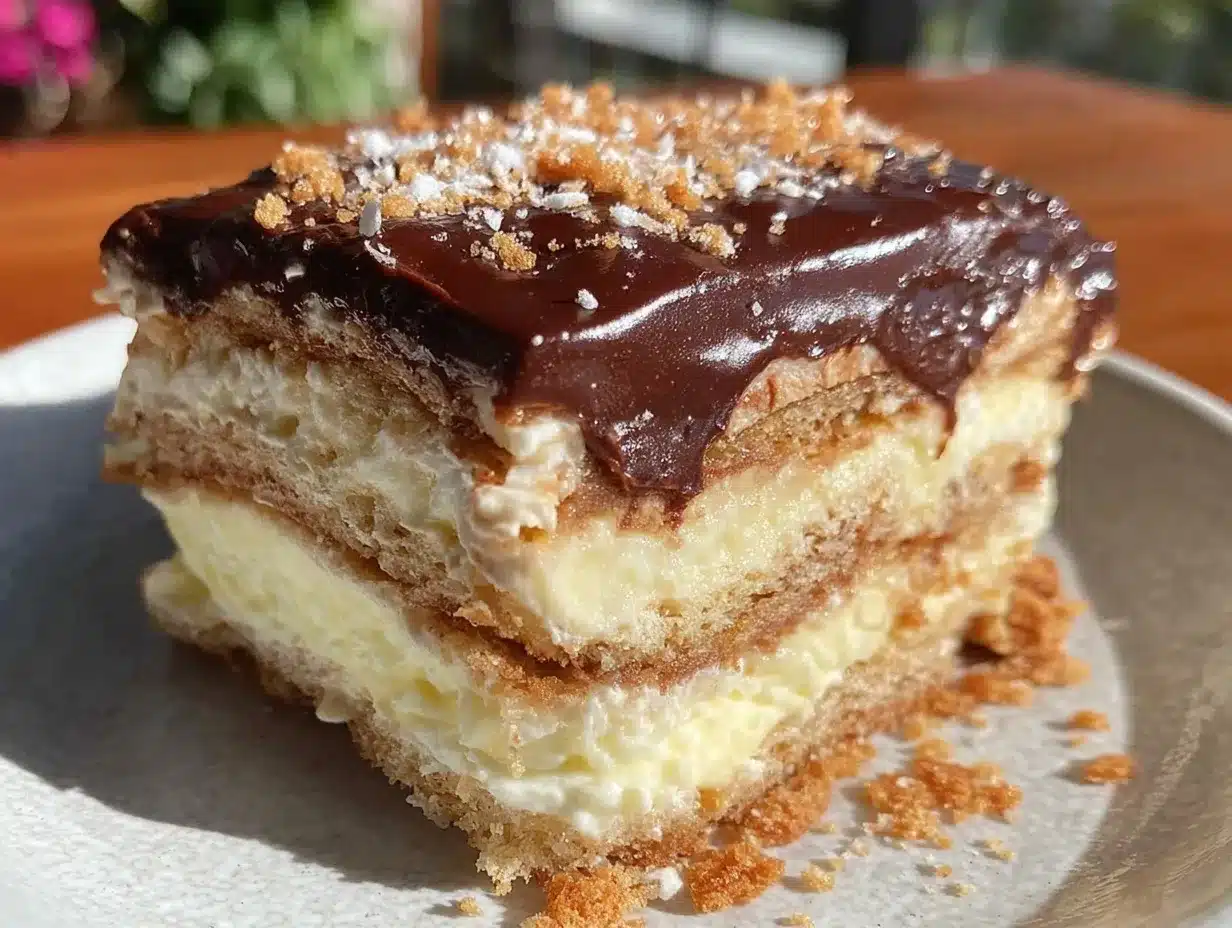 no bake chocolate eclair cake preparation steps