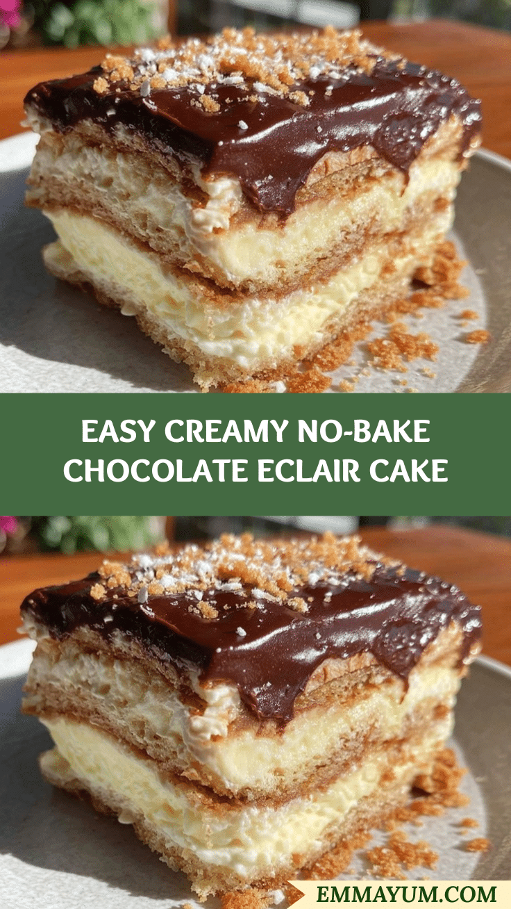 no bake chocolate eclair cake recipe