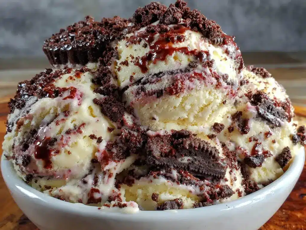 no-churn cookies and cream ice cream - featured image