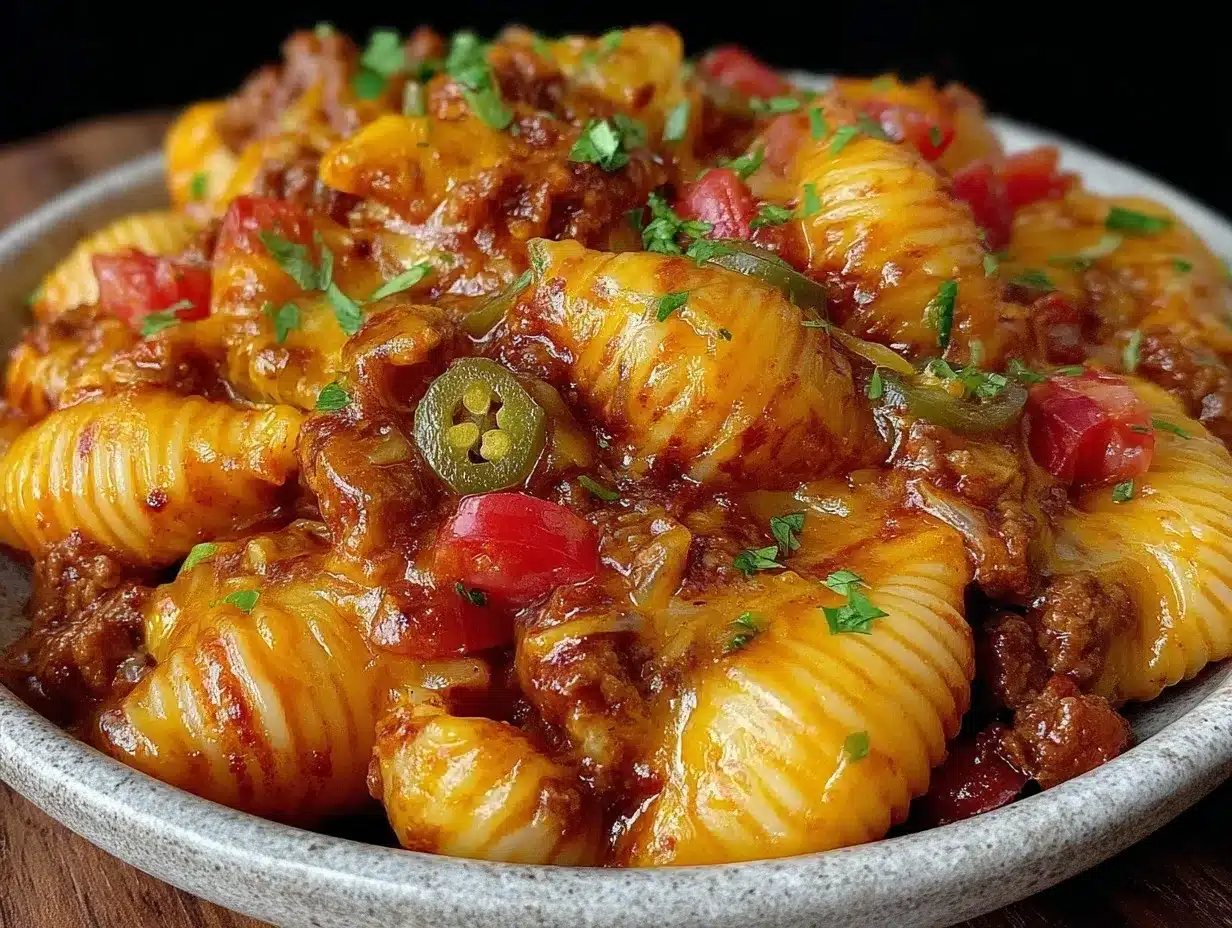 one-pot cheesy taco pasta preparation steps