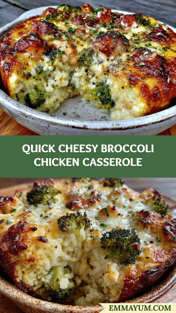 quick cheesy broccoli chicken rice casserole recipe