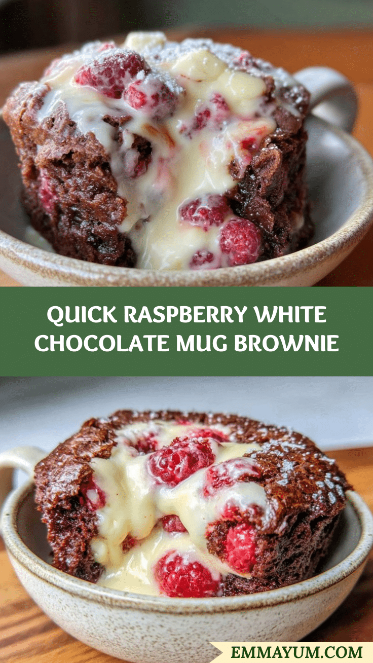 quick raspberry white chocolate mug brownie recipe