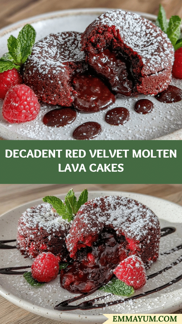 red velvet molten lava cakes recipe