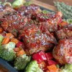 sheet pan bbq pork chops - featured image