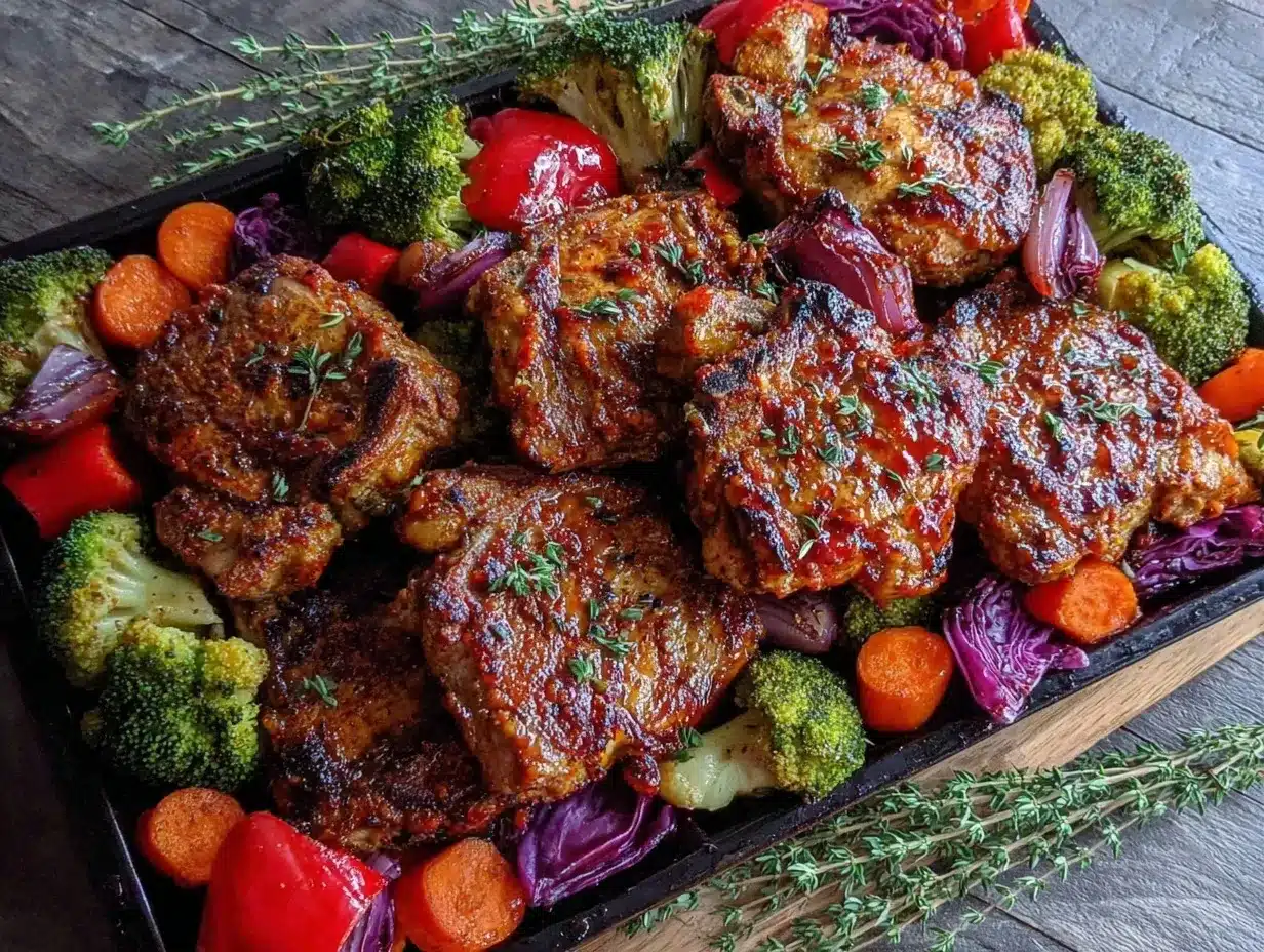 sheet pan bbq pork chops preparation steps