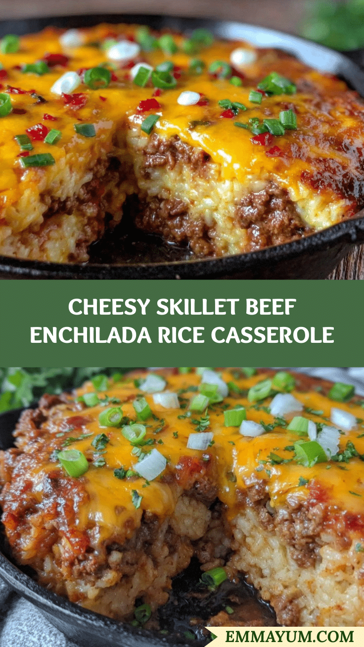 skillet beef enchilada rice casserole recipe