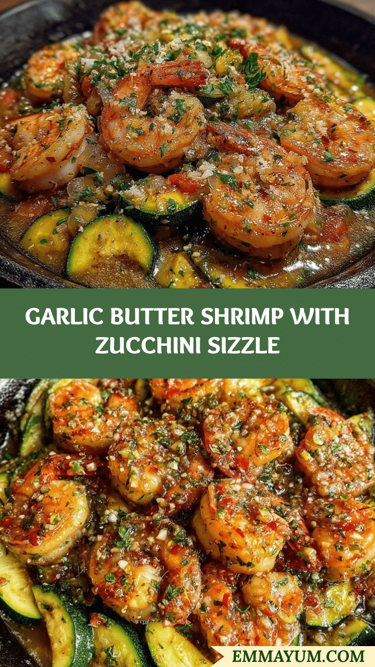skillet garlic butter shrimp with zucchini recipe